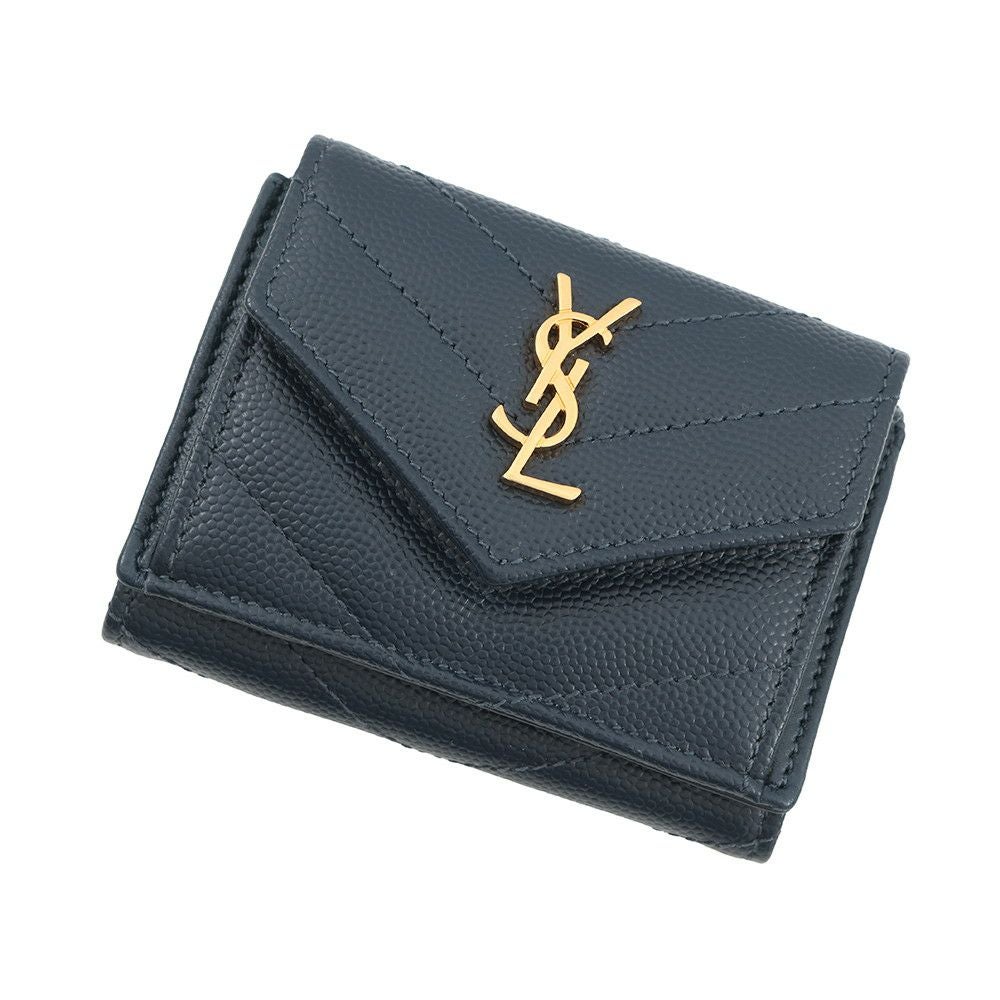 サンローラン　タイニーウォレット　三つ折り財布　中古 Yves Saint Laurent（イヴ・サンローラン） オリガミ タイニー