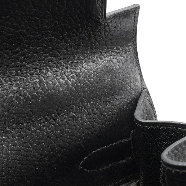 エルメス ハンドバッグ ケリー32 外縫いブラック/ゴールド金具 アルデンヌ 〇Z刻印 ２wayショルダー 黒