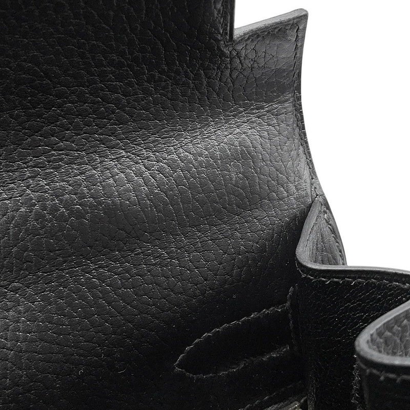 エルメス ハンドバッグ ケリー32 外縫いブラック/ゴールド金具 アルデンヌ 〇Z刻印 ２wayショルダー 黒