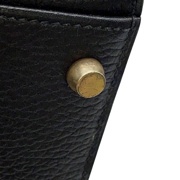 エルメス ハンドバッグ ケリー32 外縫いブラック/ゴールド金具 アルデンヌ 〇Z刻印 ２wayショルダー 黒