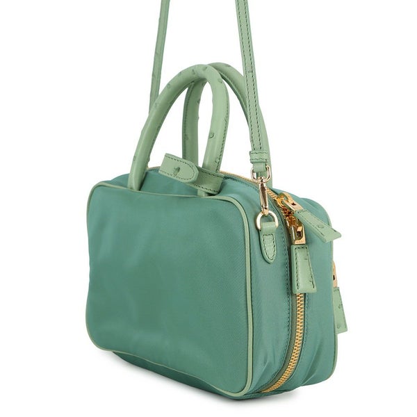 プラダ ハンドバッグ Re-Nylon トップハンドルバッグ オーストリッチ ナイロン 1BB106 PRADA 2way