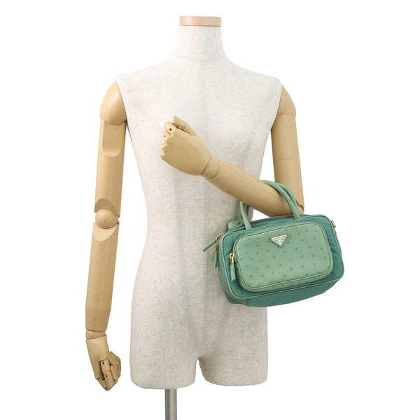 プラダ ハンドバッグ Re-Nylon トップハンドルバッグ オーストリッチ ナイロン 1BB106 PRADA 2way