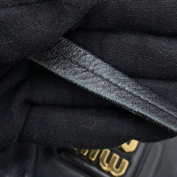 ミュウミュウ ショルダーバッグ ジョワ ナッパレザー 5BG303 Miu Miu 黒