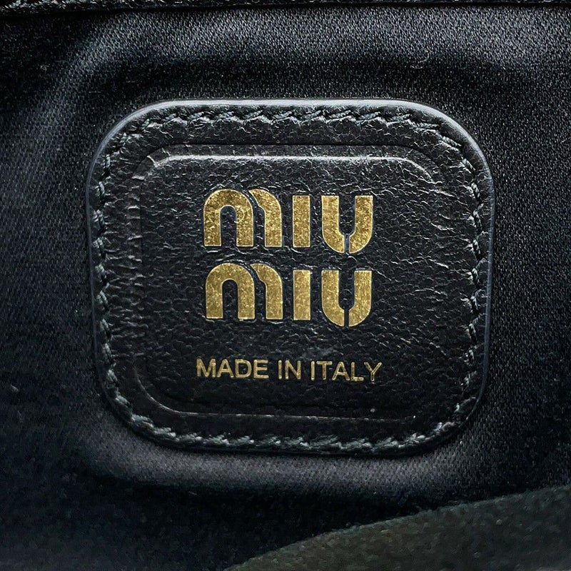 ミュウミュウ ショルダーバッグ ジョワ ナッパレザー 5BG303 Miu Miu 黒