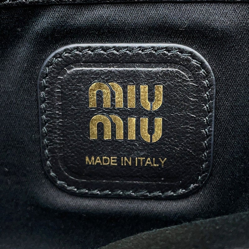 ミュウミュウ ショルダーバッグ ジョワ ナッパレザー 5BG303 Miu Miu 黒