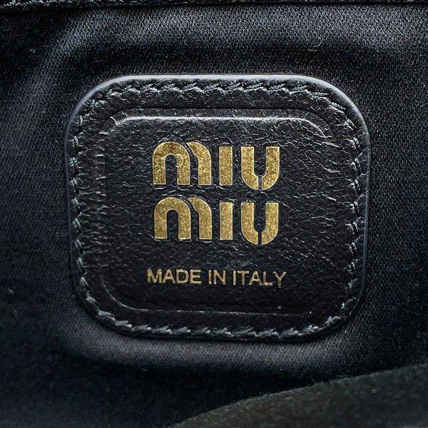 ミュウミュウ ショルダーバッグ ジョワ ナッパレザー 5BG303 Miu Miu 黒