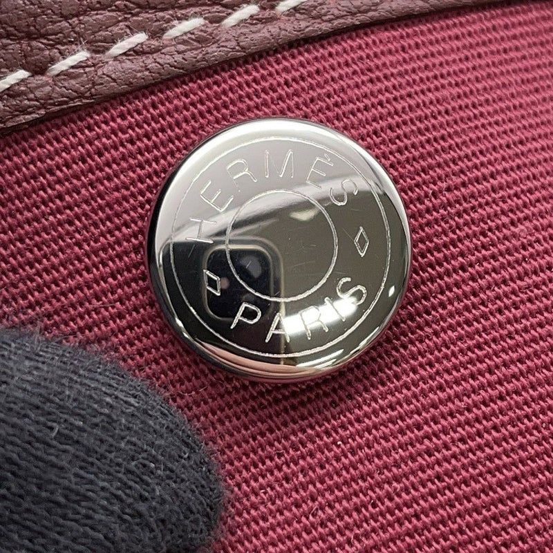 エルメス トートバッグ ガーデンパーティTPM ルージュアッシュ/シルバー金具 トワルオフィシエ/ネゴンダ B刻印