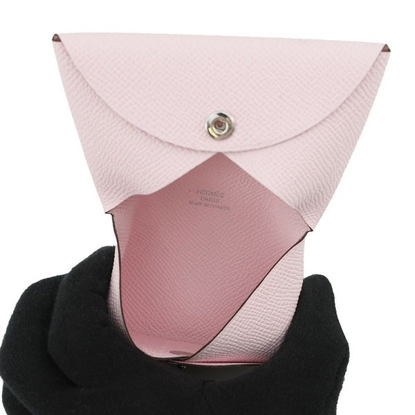 エルメス カードケース カルヴィ ローズダーリン エプソン K刻印 HERMES 名刺入れ