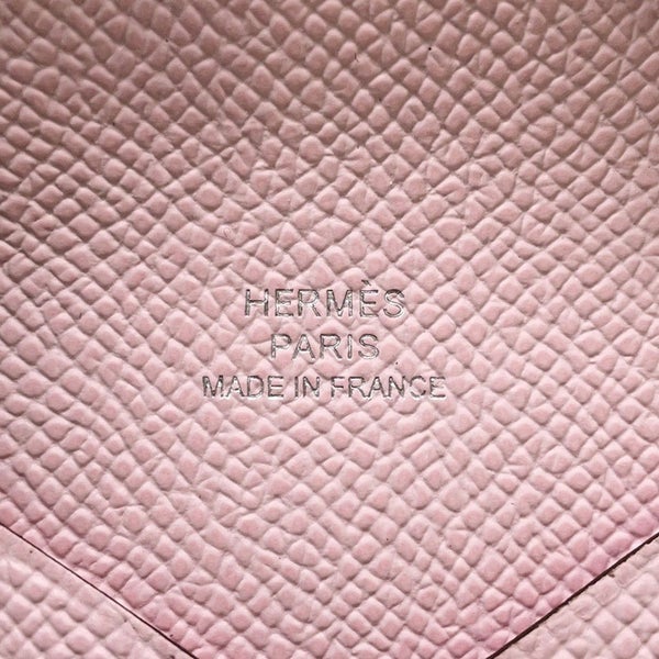 エルメス カードケース カルヴィ ローズダーリン エプソン K刻印 HERMES 名刺入れ