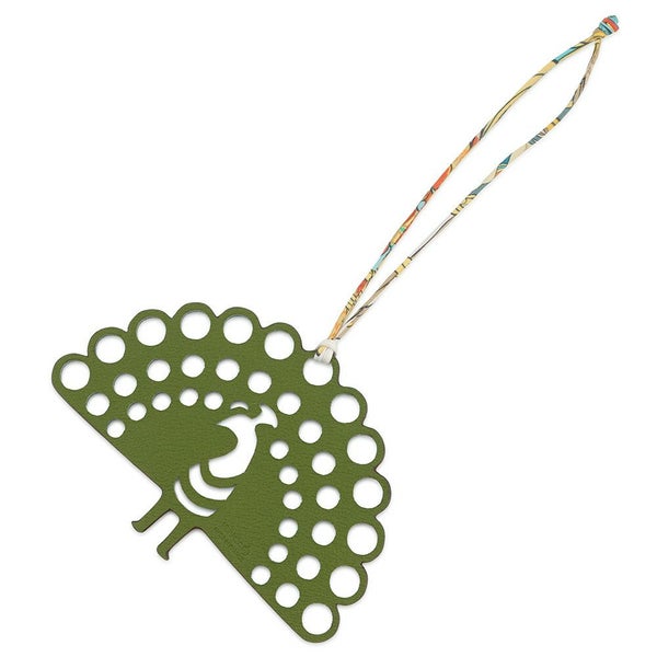 エルメス バッグチャーム プティアッシュ ピーコック カノピ/ブルーニュイ トゴ/シェブルミゾル  HERMES チャーム