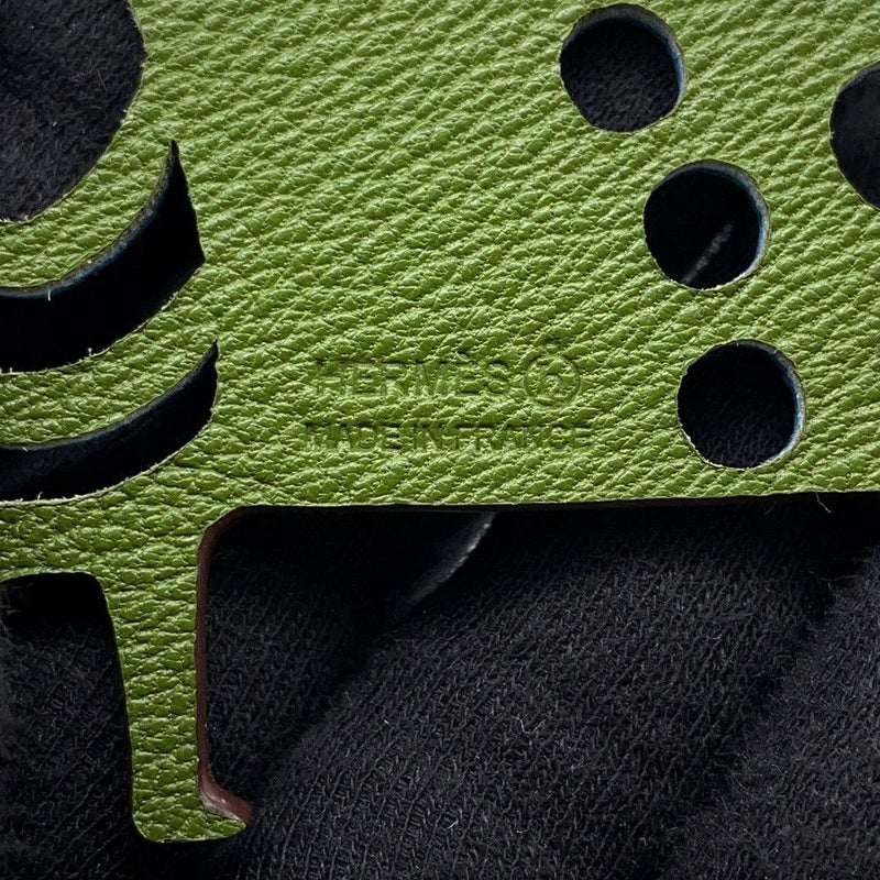 エルメス バッグチャーム プティアッシュ ピーコック カノピ/ブルーニュイ トゴ/シェブルミゾル  HERMES チャーム