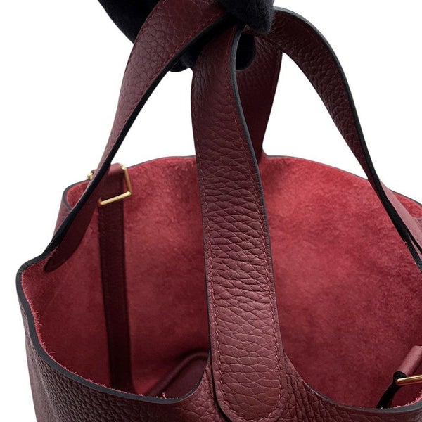 エルメス ハンドバッグ ピコタンロックPM ルージュアッシュ/ゴールド金具 トリヨンクレマンス W刻印