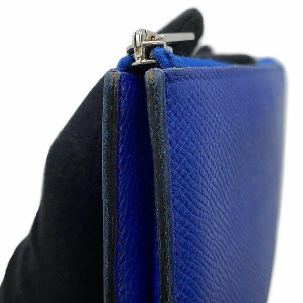 エルメス 長財布 リミックス コンバイン ブルーエレクトリック/ブルーインディゴ/シルバー金具 エプソン D刻印