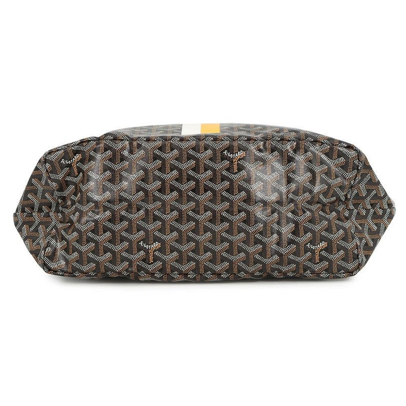 ゴヤール トートバッグ サンルイ マーカージュ スヌーピー PM PVC レザー GOYARD 黒