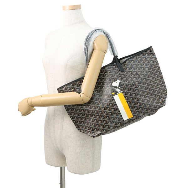 ゴヤール トートバッグ サンルイ マーカージュ スヌーピー PM PVC レザー GOYARD 黒