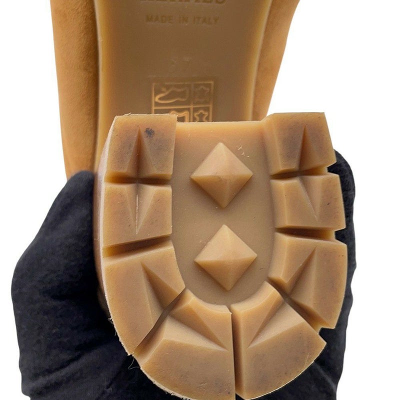 エルメス ミュール フロール 60 シェーブルベロア/シープスキン レディースサイズ37 HERMES サンダル