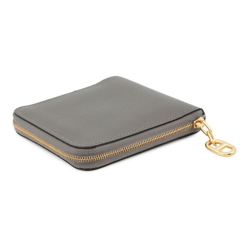 エルメス 二つ折り財布 ジップアンゴー2 シェーヌダンクル グリメイヤー/ゴールド金具 エバーカラー W刻印 財布