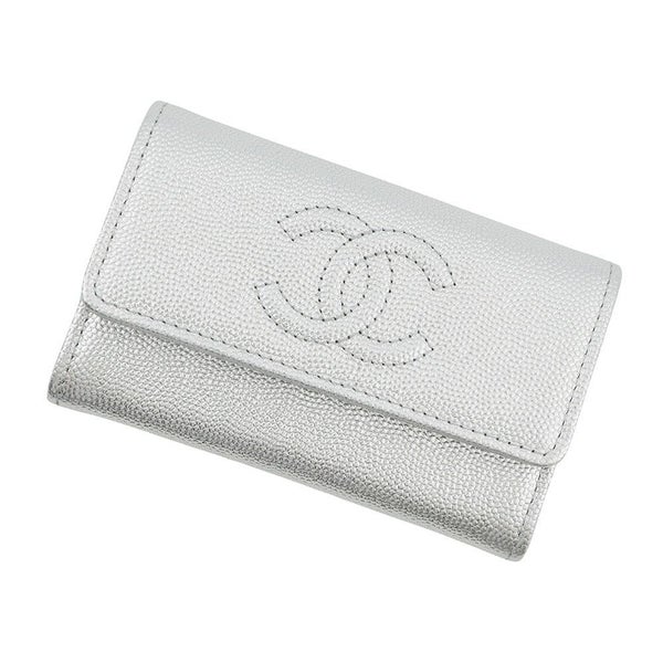 シャネル カードケース ココマーク メタリック キャビアスキン AP4705 CHANEL 名刺入れ