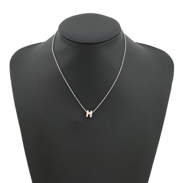 エルメス ネックレス ミニ・ポップアッシュ ローズドラジェ/シルバー金具 HERMES アクセサリー