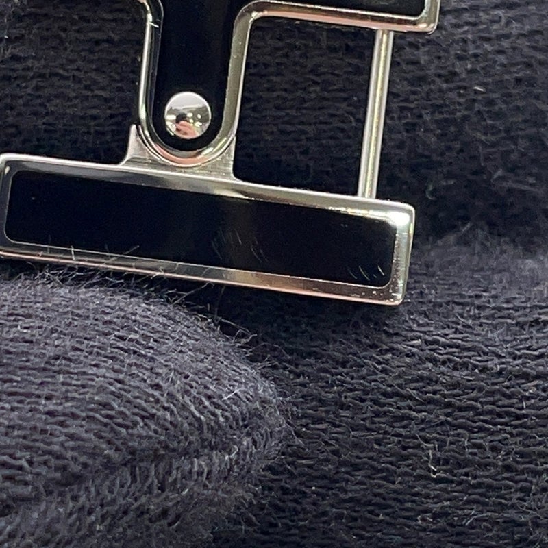 エルメス ピアス シングル H ブラック/シルバー金具 HERMES アクセサリー 片耳 黒