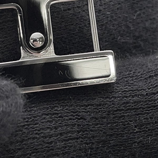 エルメス ピアス シングル H ブラック/シルバー金具 HERMES アクセサリー 片耳 黒
