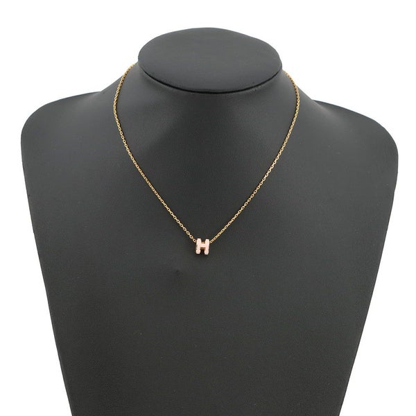 エルメス ネックレス ミニ・ポップアッシュ ピンク/ゴールド金具 HERMES アクセサリー