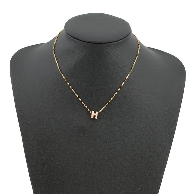 エルメス ネックレス ミニ・ポップアッシュ ピンク/ゴールド金具 HERMES アクセサリー