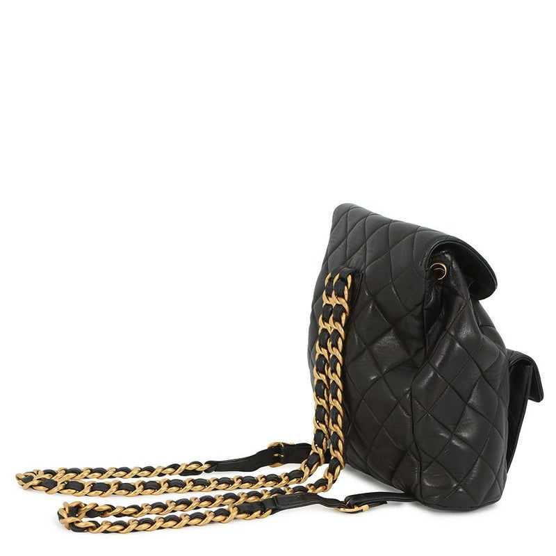 シャネル リュック ココマーク マトラッセ チェーンショルダー ラムスキン A10177 CHANEL バッグ バックパック 黒