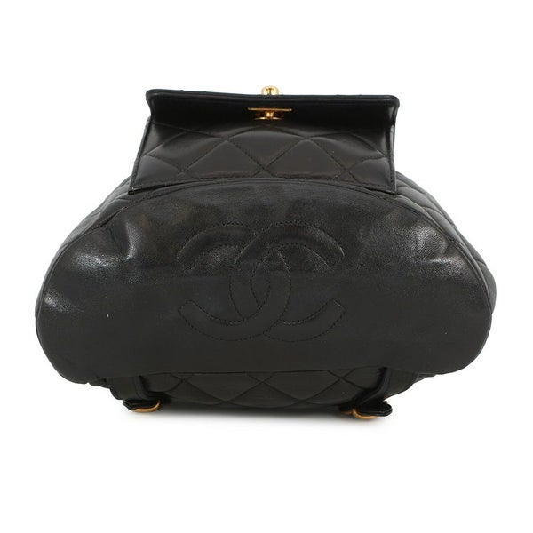 シャネル リュック ココマーク マトラッセ チェーンショルダー ラムスキン A10177 CHANEL バッグ バックパック 黒