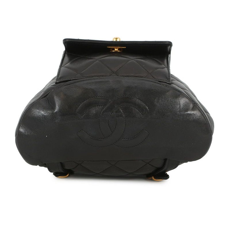 シャネル リュック ココマーク マトラッセ チェーンショルダー ラムスキン A10177 CHANEL バッグ バックパック 黒