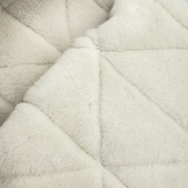 プラダ トートバッグ トライアングルロゴ ムートン 1BG130V PRADA ポーチ付き 白