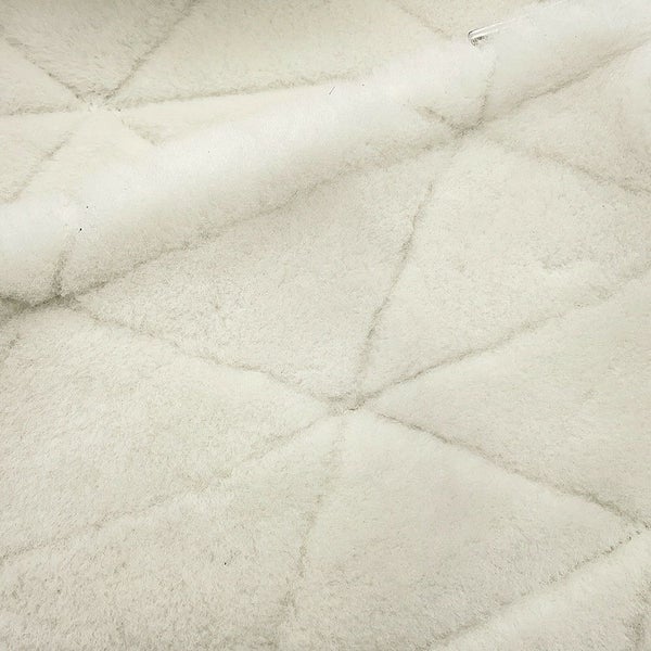 プラダ トートバッグ トライアングルロゴ ムートン 1BG130V PRADA ポーチ付き 白