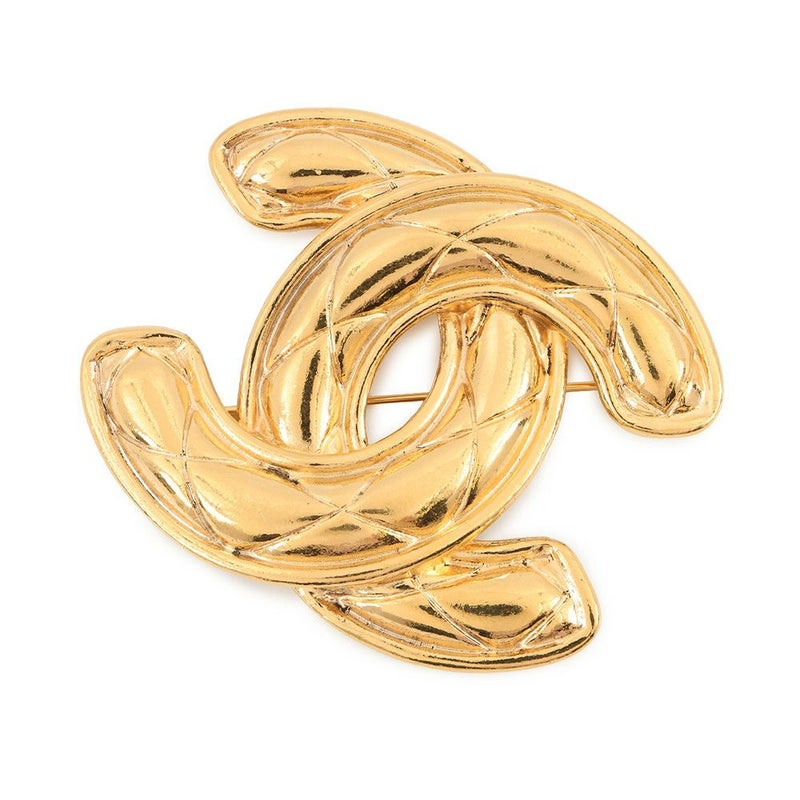 シャネル ブローチ ココマーク マトラッセ メタル ヴィンテージ CHANEL アクセサリー