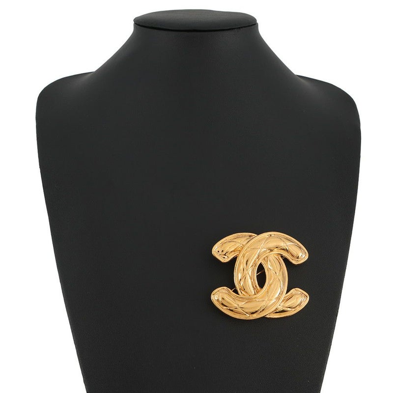 シャネル ブローチ ココマーク マトラッセ メタル ヴィンテージ CHANEL アクセサリー