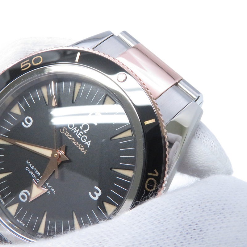 オメガ シーマスター 300 マスター コーアクシャル セドナゴールド 233.20.41.21.01.001 OMEGA 黒文字盤