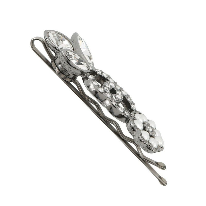 シャネル ヘアピン ココマークフラワー ラインストーン フェイクパール B22 K CHANEL ヘアクリップ