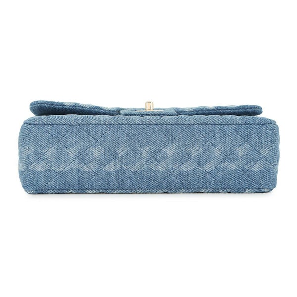 シャネル チェーンショルダーバッグ マトラッセ25 ココマーク ダブルチェーン デニム A01112 CHANEL