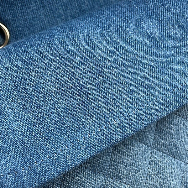 シャネル チェーンショルダーバッグ マトラッセ25 ココマーク ダブルチェーン デニム A01112 CHANEL