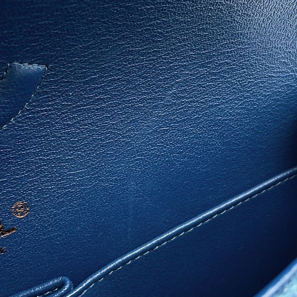 シャネル チェーンショルダーバッグ マトラッセ25 ココマーク ダブルチェーン デニム A01112 CHANEL