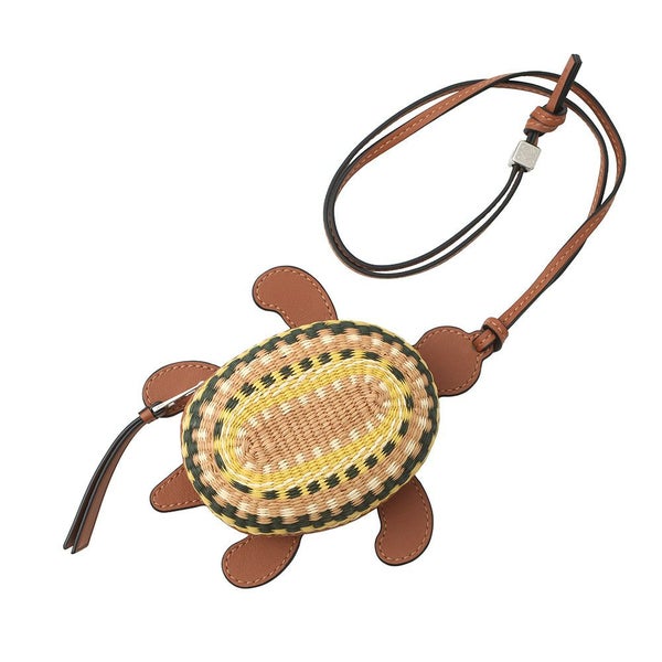 ロエベ ショルダーバッグ 亀モチーフ アナグラム ラフィア/レザー C621232X82 LOEWE ポシェット ポーチ