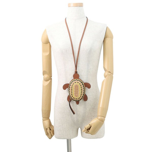 ロエベ ショルダーバッグ 亀モチーフ アナグラム ラフィア/レザー C621232X82 LOEWE ポシェット ポーチ