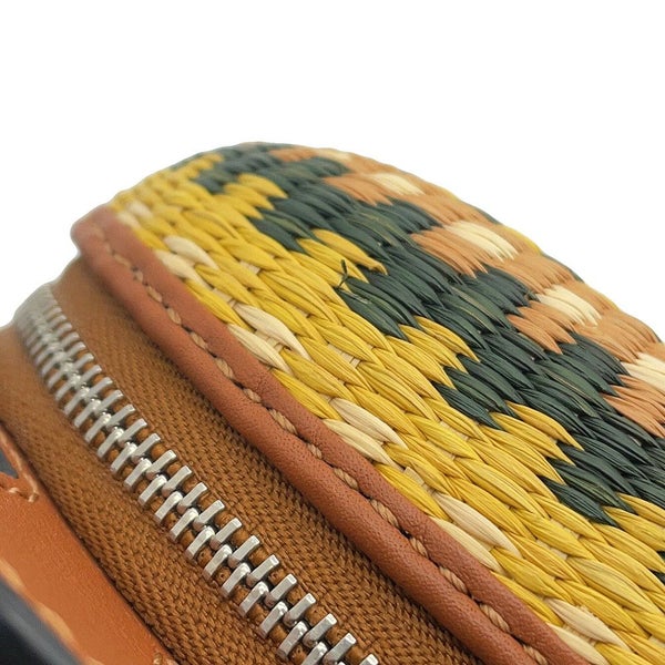 ロエベ ショルダーバッグ 亀モチーフ アナグラム ラフィア/レザー C621232X82 LOEWE ポシェット ポーチ