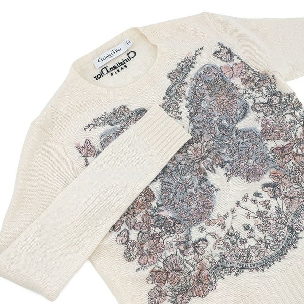 クリスチャン・ディオール ニット Butterfly Around The World セーター レディースサイズ34 414S57AM078 トップス