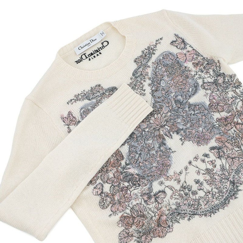 クリスチャン・ディオール ニット Butterfly Around The World セーター レディースサイズ34 414S57AM078 トップス