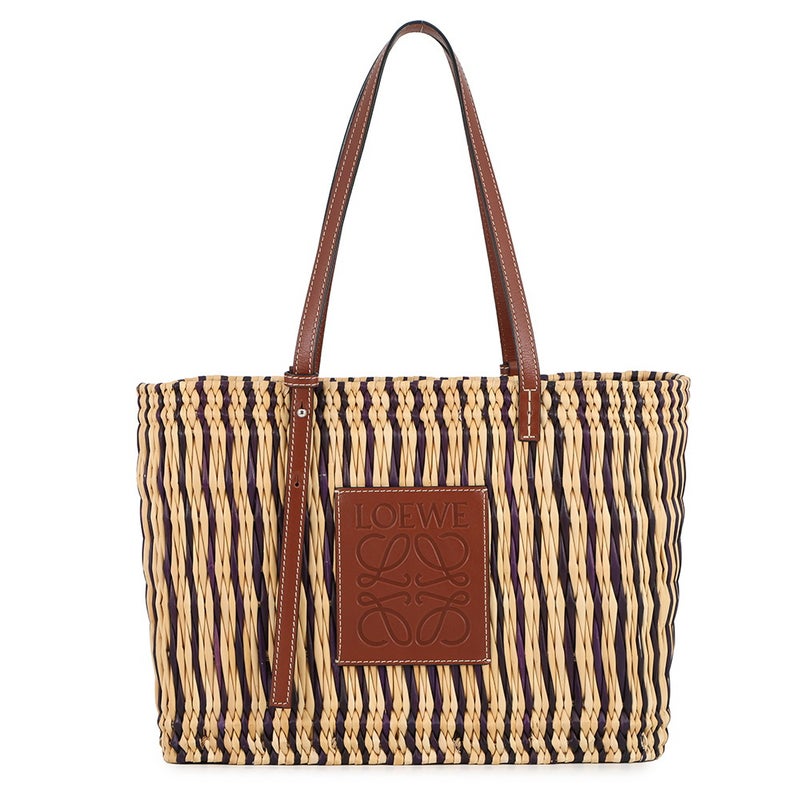 ロエベ トートバッグ アナグラム バスケットバッグ ラフィア A223099X02 LOEWE かごバッグ