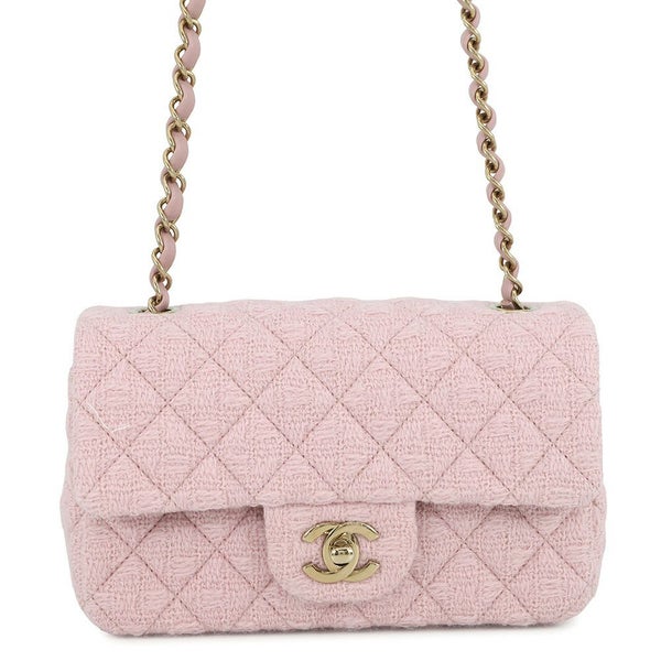 シャネル チェーンショルダーバッグ ミニ マトラッセ 20 ココマーク ツイード A69900 CHANEL