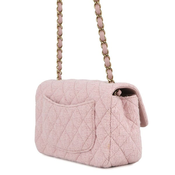 シャネル チェーンショルダーバッグ ミニ マトラッセ 20 ココマーク ツイード A69900 CHANEL