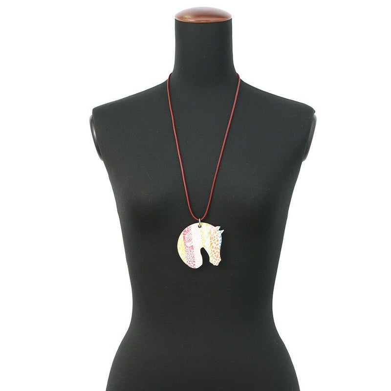 エルメス ネックレス タッタソール タトゥアージュGM ルージュグレナ/シルバー金具 HERMES アクセサリー