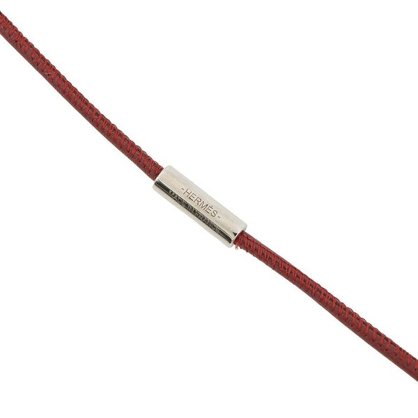 エルメス ネックレス タッタソール タトゥアージュGM ルージュグレナ/シルバー金具 HERMES アクセサリー
