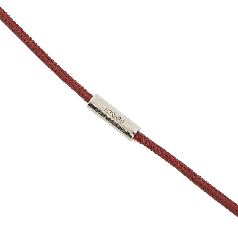 エルメス ネックレス タッタソール タトゥアージュGM ルージュグレナ/シルバー金具 HERMES アクセサリー